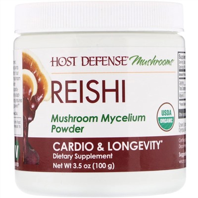 Fungi Perfecti, рейши, мицелий грибов в порошке, добавка для укрепления сердца и увеличения продолжительности жизни, 100 г (3,5 унции)