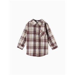 Рубашка фланелевая Крошка Я, рост 92-98 см, коричневая