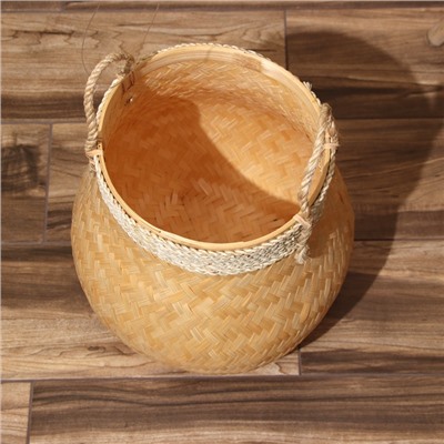 Корзина плетёная из бамбука, 30×30×40 см