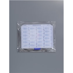 Органайзер для хранения мелочей, 24 баночки, 13×10×3.5 см, прозрачный