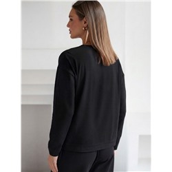 Базовый лонгслив из премиального хлопка с эластаном