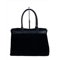 Женская сумка из искусственной замши, цвет черный