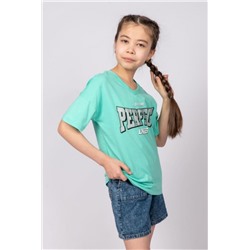 Футболка для девочки 51340 (Ментол)