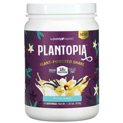 Purely Inspired, Plantopia, Plant-Powered Shake, Tahitian Vanilla, 1.38 lbs (628 g)