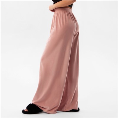 Брюки домашние женские KAFTAN Plushy, размер 52-54, розовые