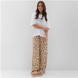 Пижама новогодняя женская (футболка, брюки) KAFTAN «Елки», размер 52-54