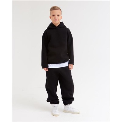 Худи детское MINAKU: Basic Line KIDS, чёрное, рост 116 см