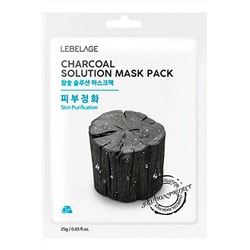 Lebelage Тканевая маска с экстрактом древесного угля / Charcoal Solution Mask Pack, 25 г KRISTALLER, 1107054