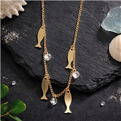 Браслет на ногу с подвесками, цвет: золотистый, арт.007.301