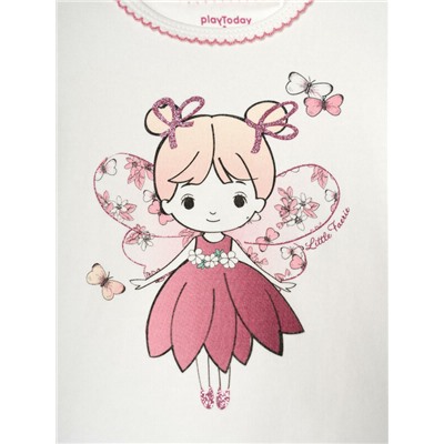 Комплект детский трикотажный для девочек: джемпер (футболка), брюки