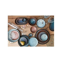 Салатник Magistro Garland, 500 мл, d=16 см, фарфор, синий, коричневый