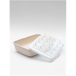 Лоток ALTA для кошек с сеткой 50×38×13.5 см, бело-бежевый