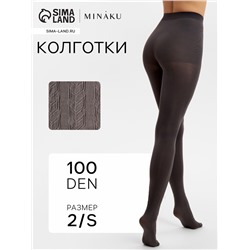 Женские колготки MINAKU 100 ден, графит, размер 2/S