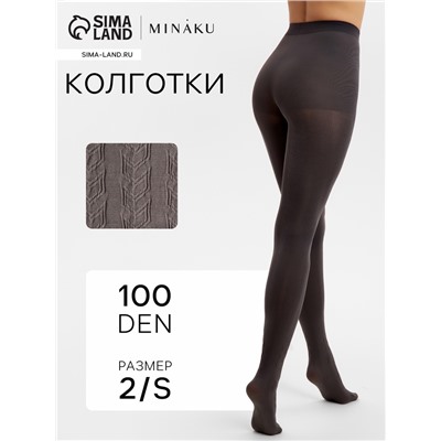 Женские колготки MINAKU 100 ден, графит, размер 2/S