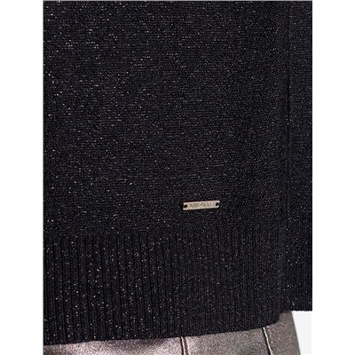 Джемпер свободный тонкой вязки из вискозы с люрексом