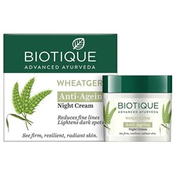 Biotique Wheat Germ Anti-Ageing Night Cream / Биотик Ночной Антивозрастной Крем с Зародышами Пшеницы 50 г