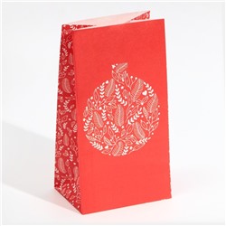 Пакет без ручек новогодний «С Новым годом», 10×19×7 см