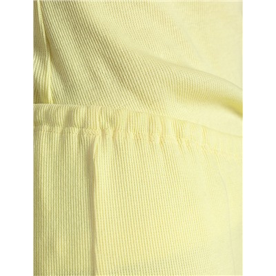 Прямые брюки с поясом на резинке из фактурного трикотажа в рубчик