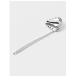 Ложка для соуса «Поварская. Профи», 75 мл, ручка 23 см, толщина 1.2 мм, цельнотянутая ручка. нержавеющая сталь, серебристая