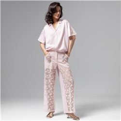 Рубашка комбинированная с кружевом, Стильное дежавю (розовый сон)