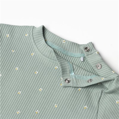 Футболка детская «Крошка Я» Olives, рост 62-68, оливковая