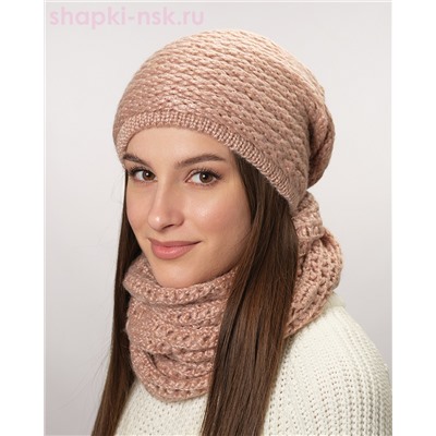 Petra Комплект женский флис (колпак+снуд) (56-58)
