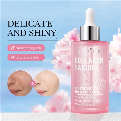 SADOER Увлажняющая сыворотка для лица с антивозрастным эффектом Collagen Sakura Hydrate Serum, 100 м