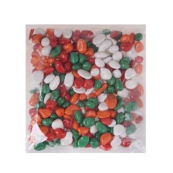 Грунт для аквариума DECOR DE «Галька цветная», фр. 8-12 мм, зелёный/рыжий/красный/белый, 800 г