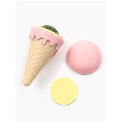 Игрушка для кошек из кошачьей мяты «Мороженное» на основании, 5×4 см, розовая