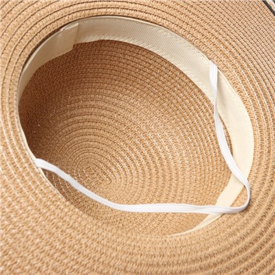 Шляпа женская с широкими полями MINAKU, светло-коричневая, размер 58
