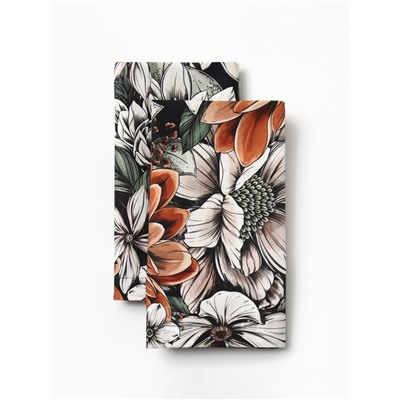 Набор салфеток с декоративными кольцами «Этель» Meadow flower, 40×40 см - 2 шт., 100% хлопок, саржа