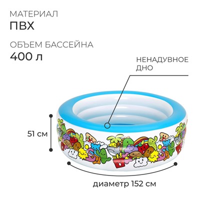 Бассейн надувной Bestway «Персонаж», 152×51 см, от 6 лет, 51121