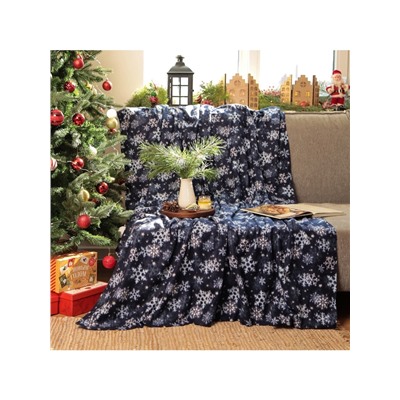 Плед флисовый новогодний «Экономь и Я. Снегопад», 150×130 см