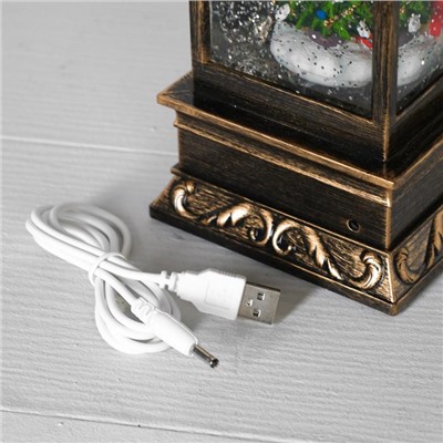 Светодиодная фигура «Ребёнок у ёлки» 10×27×10 см, пластик, батарейки ААх3 (не в комплекте), свечение тёплое белое