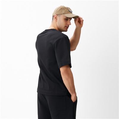 Футболка мужская из органического хлопка MINAKU REGULAR FIT: чёрная, р-р 44