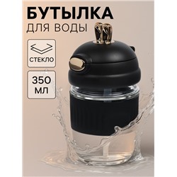 Бутылка для воды «Ушки», 350 мл, 9.5×9×17 см, стекло, МИКС