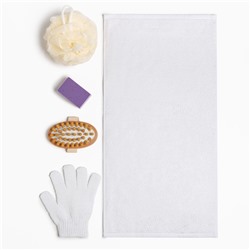 Подарочный набор «Супер крутой набор» полотенце 30×60 см и банные аксессуары