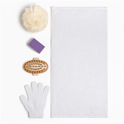 Подарочный набор «Супер крутой набор» полотенце 30×60 см и банные аксессуары