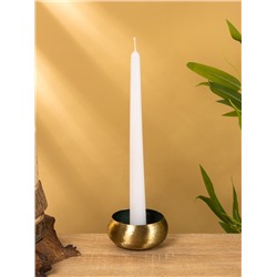 Подсвечник золотой c зелёным покрытием, 8×8×3.5 см