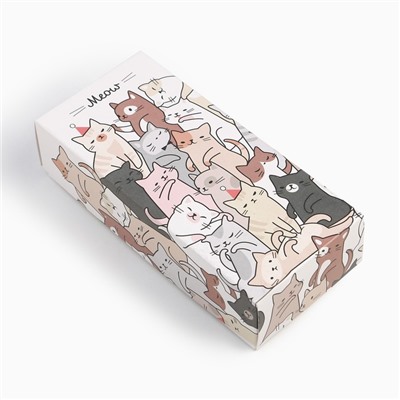 Носки женские KAFTAN Meow, набор 5 пар, размер 36-39 (23-25 см)