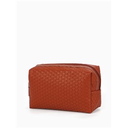 Косметичка универсальная, искусственная кожа, на молнии, коричневая