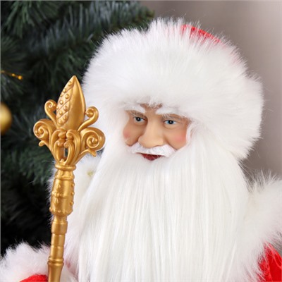 Фигурка Дед Мороз 40 см красный кафтан / 23A14-16 /уп 18/музыкальный