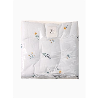 Подушка на стул «Этель. Полевые цветочки», 42×42×7 см, белая