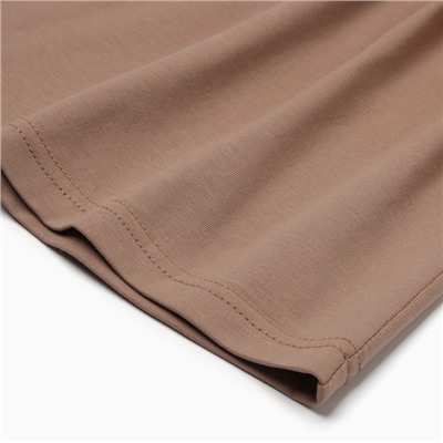 Платье со сборкой миди женское MINAKU: Casual collection, тауп, размер 44