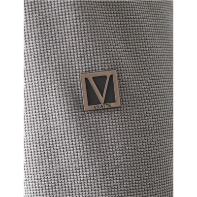 Лонгслив из мягкого фактурного трикотажа с плетеным воротником поло на молнии