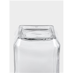 Банка для сыпучих Доляна «Призма», 750 мл, 9×14.5 см, с металлической крышкой, стекло, прозрачная