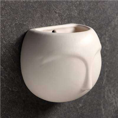 Кашпо подвесное «Силуэт», 300 мл, керамика, белое