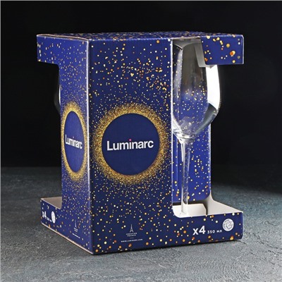 Бокалы для вина Luminarc «Серебряная дымка», 350 мл, стекло, 4 шт.