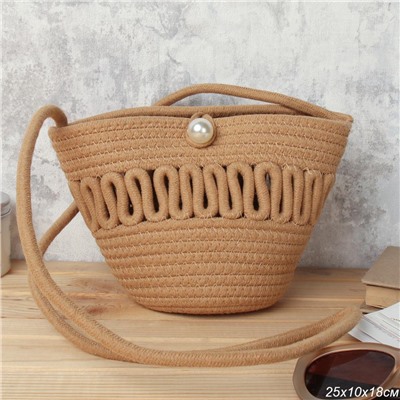 Сумка плетеная 21x15x9 / DW-10 /уп 100/коричневая