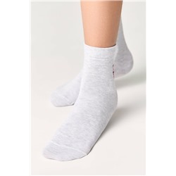 Классические Conte-kids TIP-TOP Однотонные хлопковые носки с вышивкой